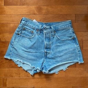 Levi’s 501 High Waisted Denim Shorts